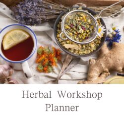 Herbal workshop planner, digital with hyperlinks